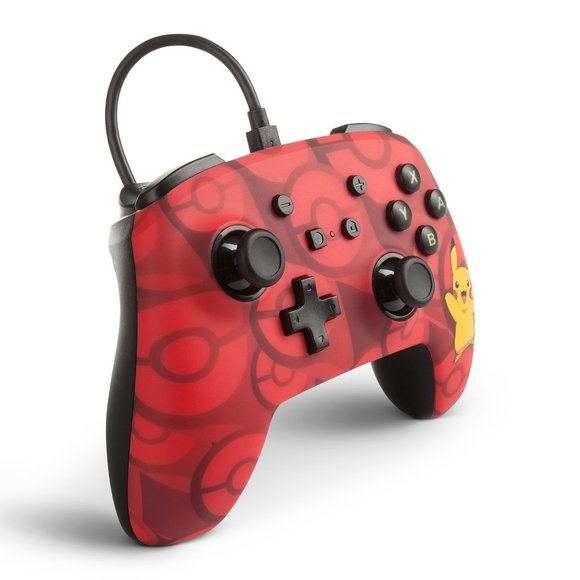 Nintendo Switch Controller Wired Pokemon Pikachu Red Enhanced 10ftUSB New Sealed - Picture 7 of 10